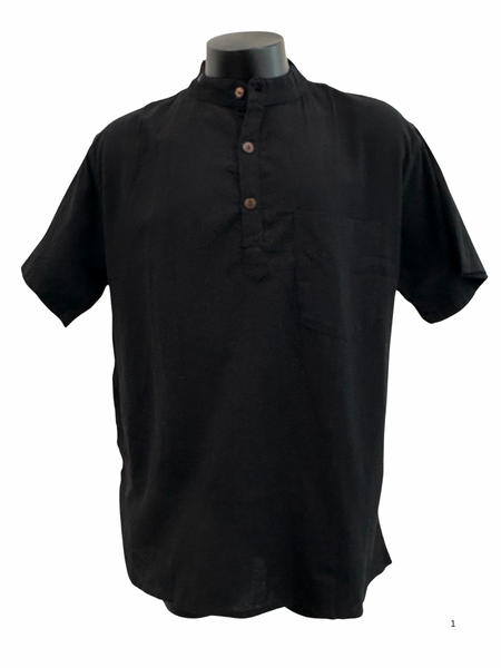 Cotton Short Sleeve Shirt Black