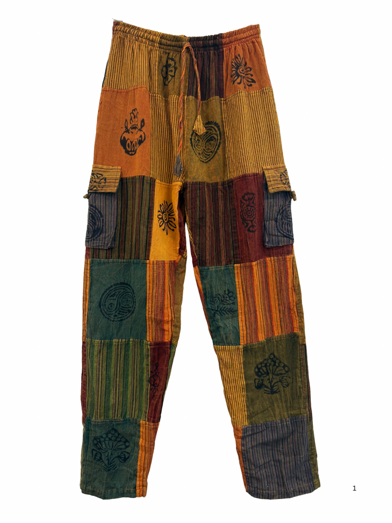 Patchwork cargo pants XL