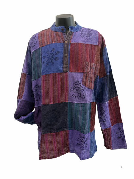 Patchwork Cotton Shirt XXL