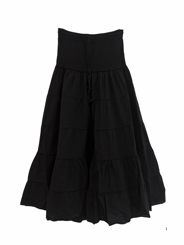 Tiered Skirt Black