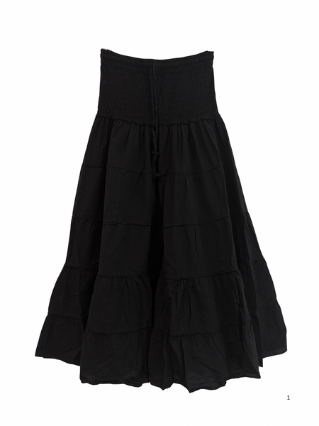 Tiered Skirt Black