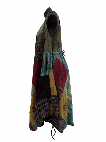Patchwork cotton dress S/M