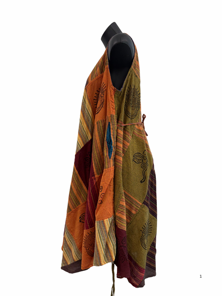 Patchwork cotton dress S/M