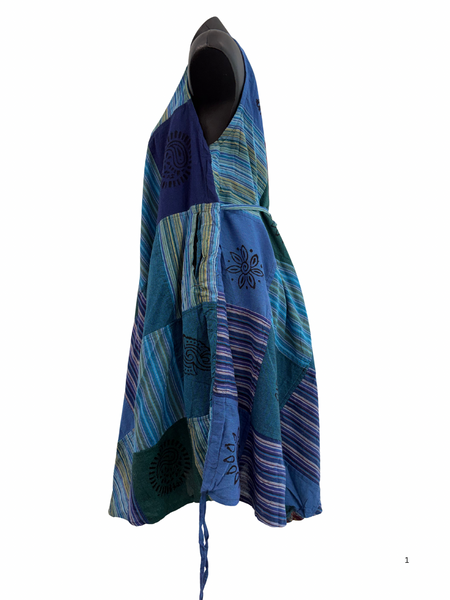 Patchwork cotton dress S/M