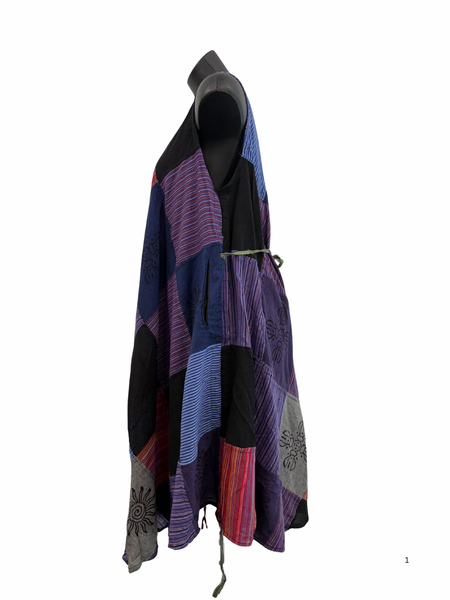 Patchwork cotton dress S/M