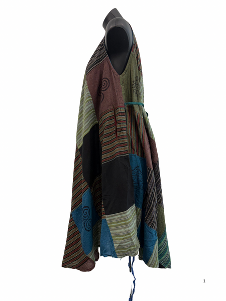 Patchwork cotton dress L/XL