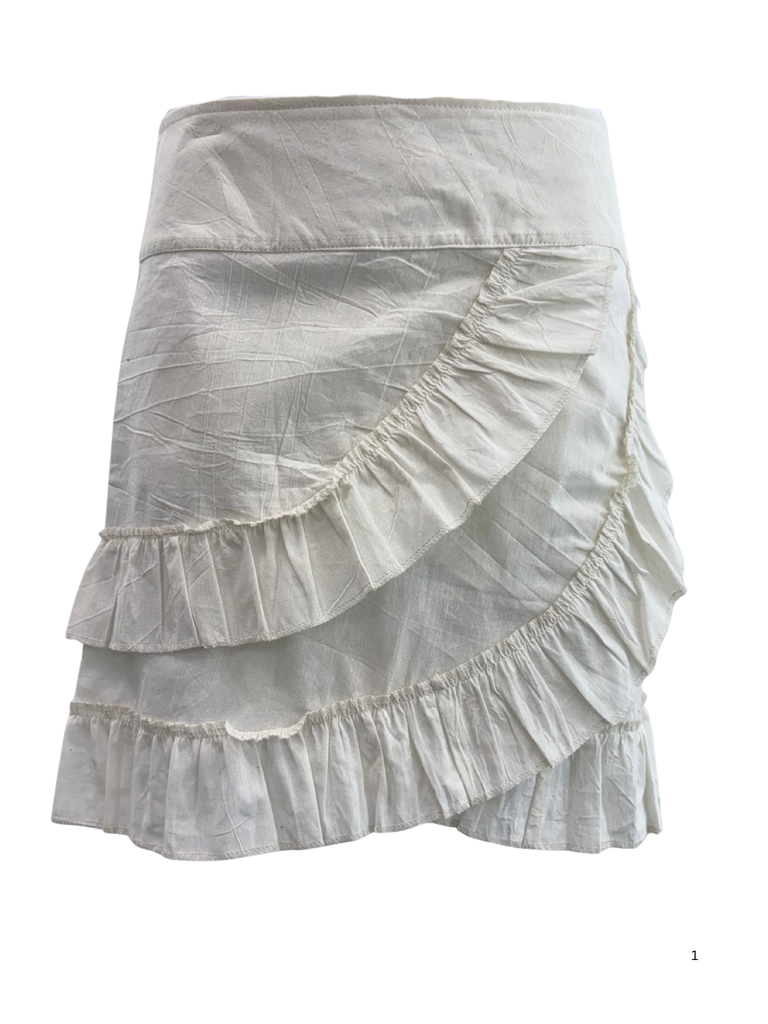 Cream Wrap Skirt
