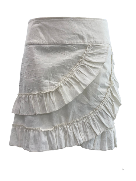 Cream Wrap Skirt