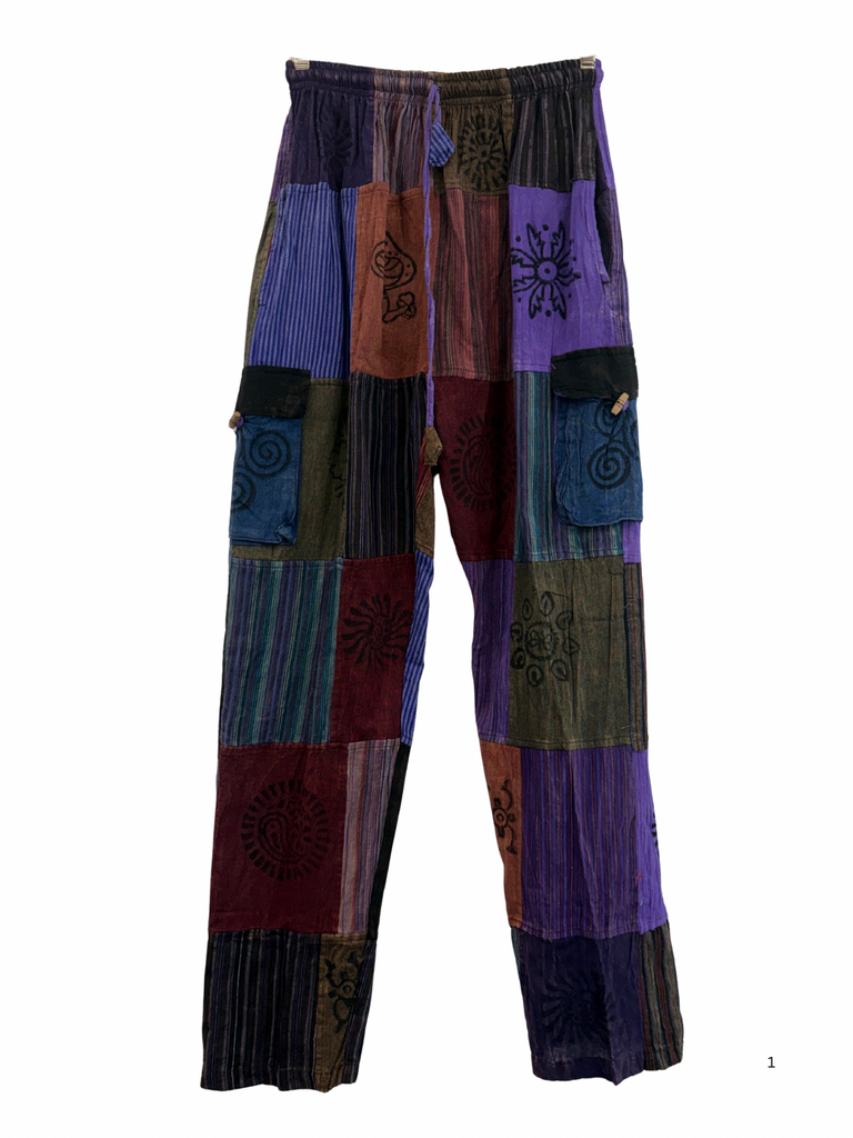 Patchwork cargo pants L