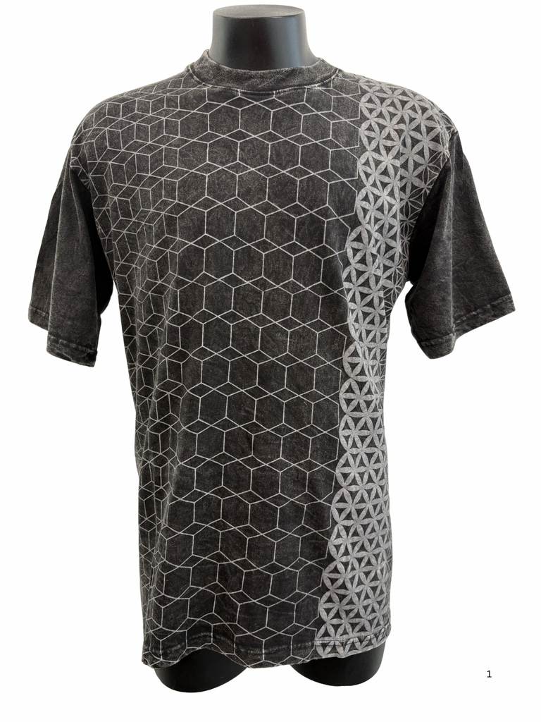 T-shirt Flower of Life print Black