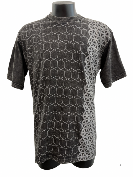 T-shirt Flower of Life print Black