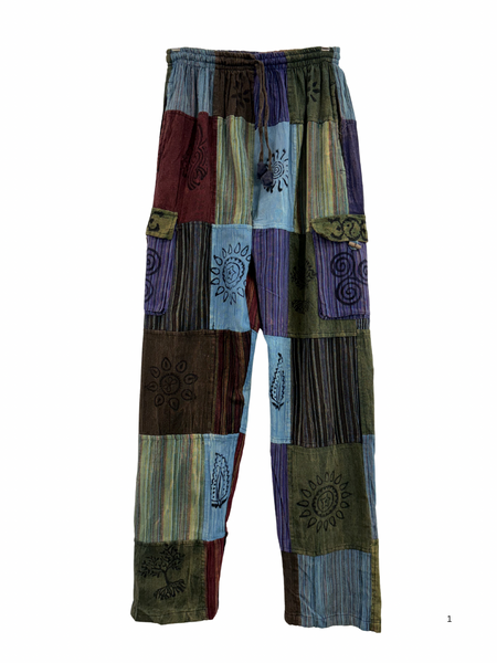 Patchwork cargo pants L