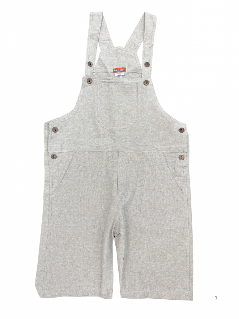 Kids Short Overalls Light Grey