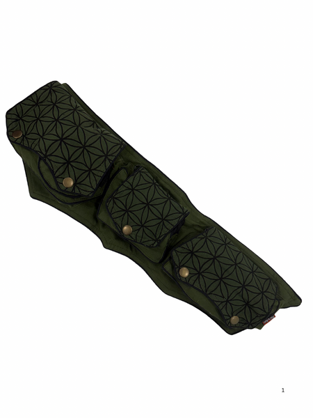 Bum bag long Flower of Life Green