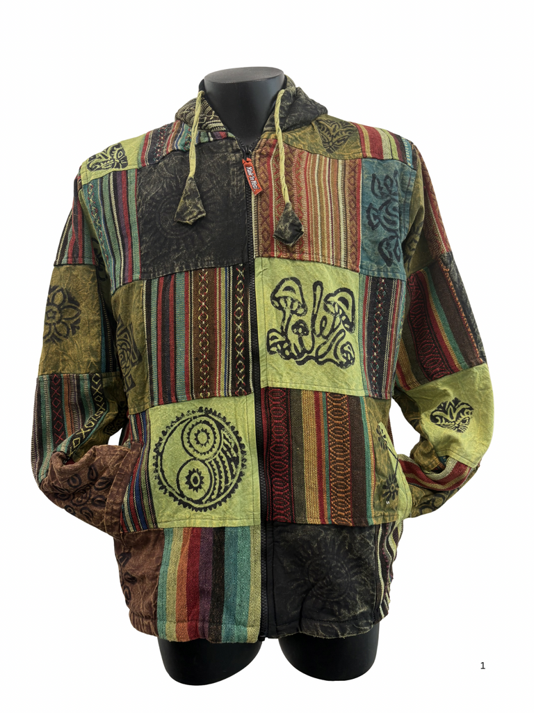 Block printed patchwork Jacket Size M