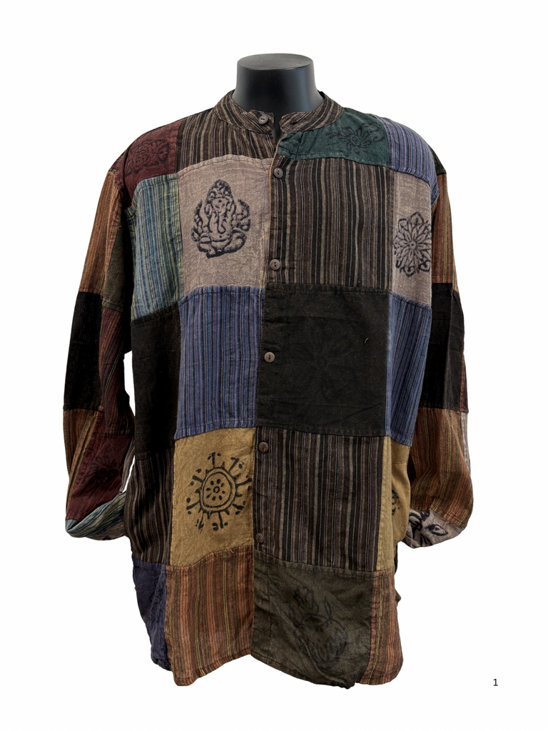 Patchwork Cotton Shirt 3XL
