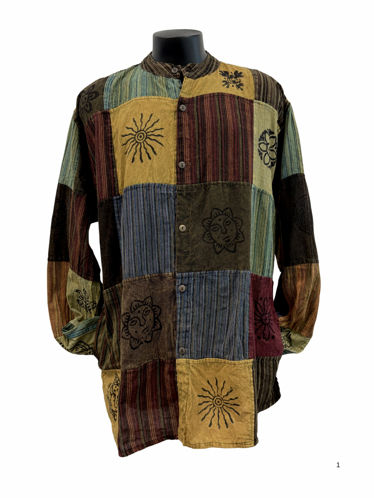 Patchwork Cotton Shirt 3XL