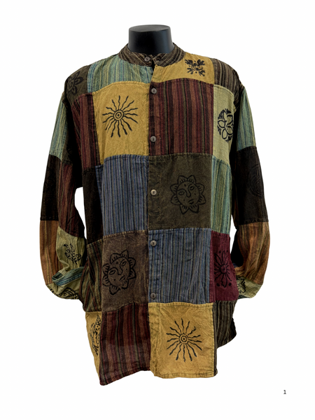 Patchwork Cotton Shirt 3XL