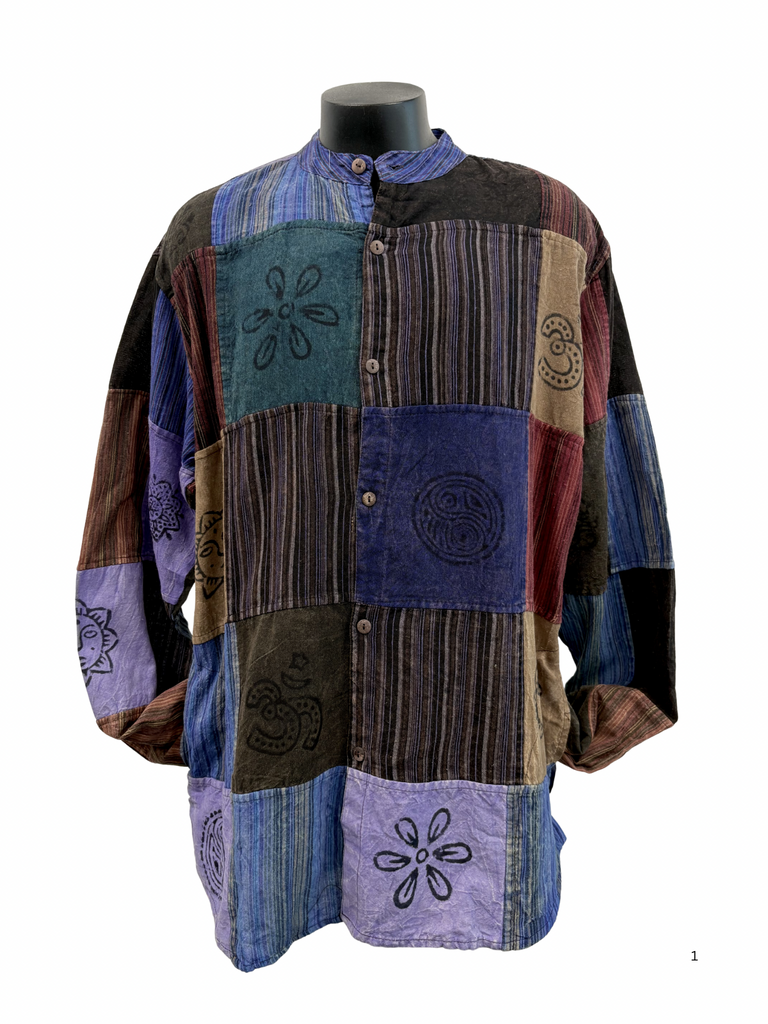 Patchwork Cotton Shirt 3XL