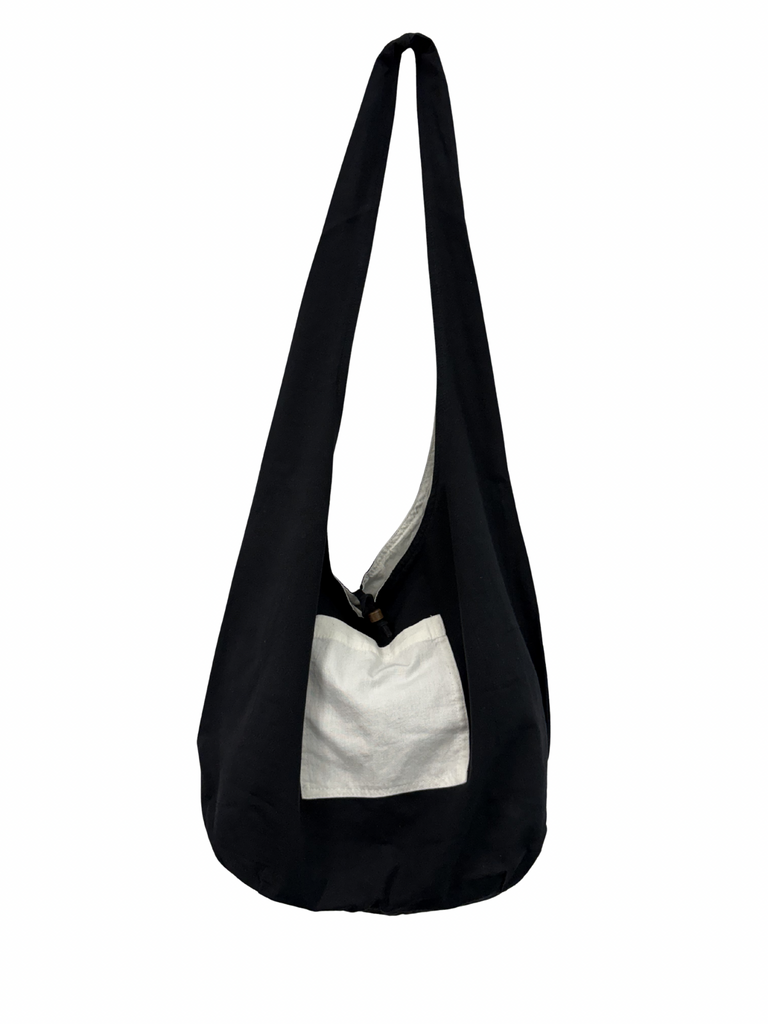 Reversible yogi shoulder bag Black