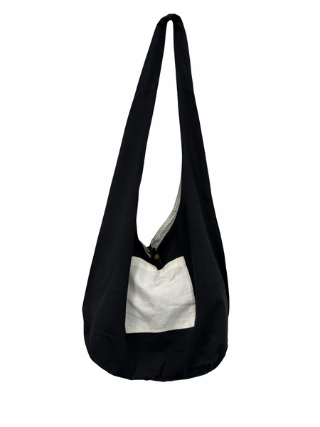 Reversible yogi shoulder bag Black