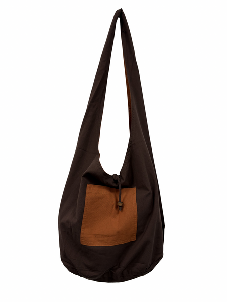 Reversible yogi shoulder bag Brown