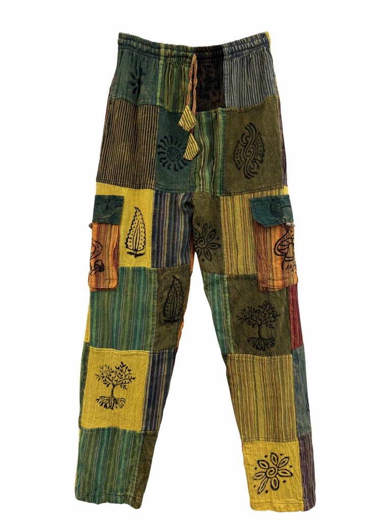 Patchwork cargo pants S
