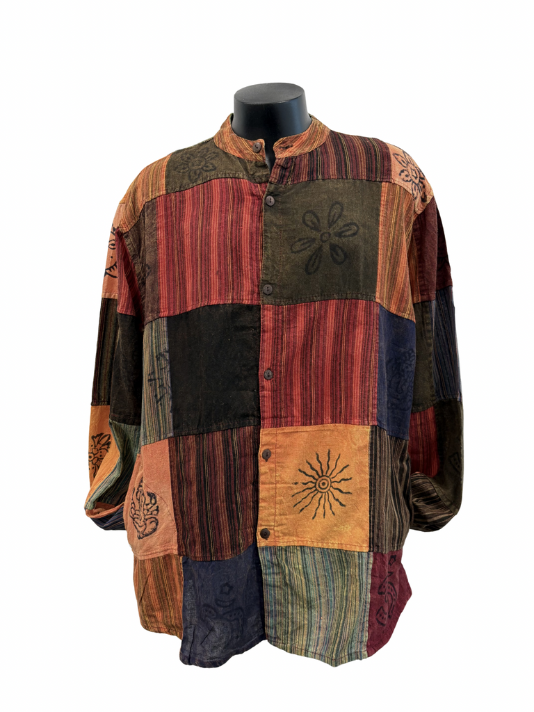 Patchwork Cotton Shirt XXL