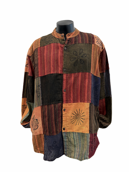 Patchwork Cotton Shirt XXL