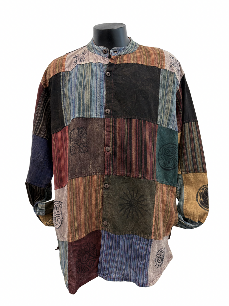Patchwork Cotton Shirt XXL