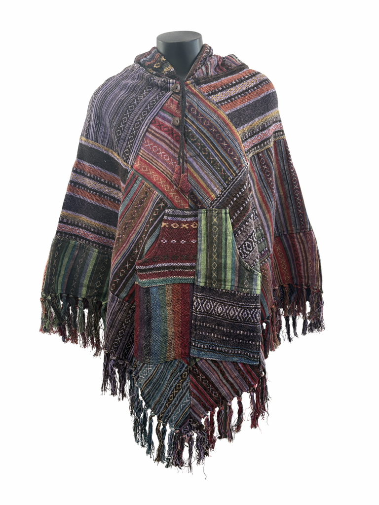 Patchwork Gheri Poncho Diamond