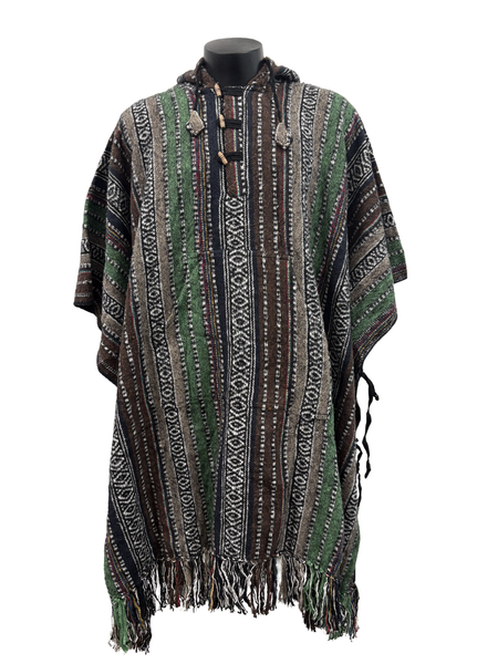 Poncho brushed Gheri cotton