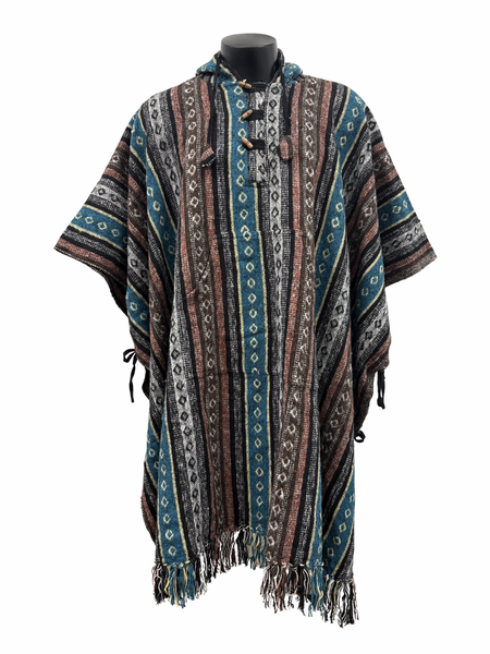 Poncho brushed Gheri cotton