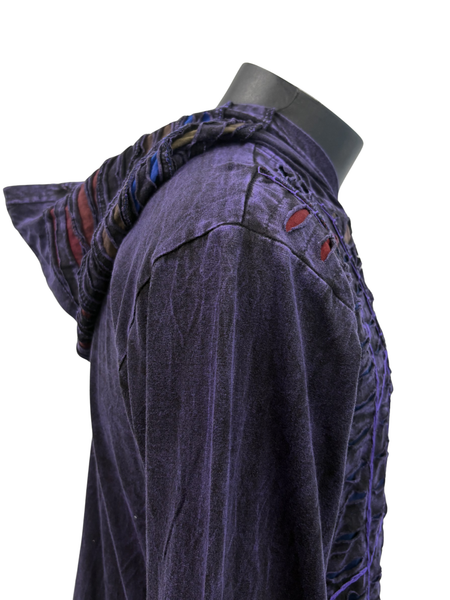 Unlined knit razor cut jacket Purple