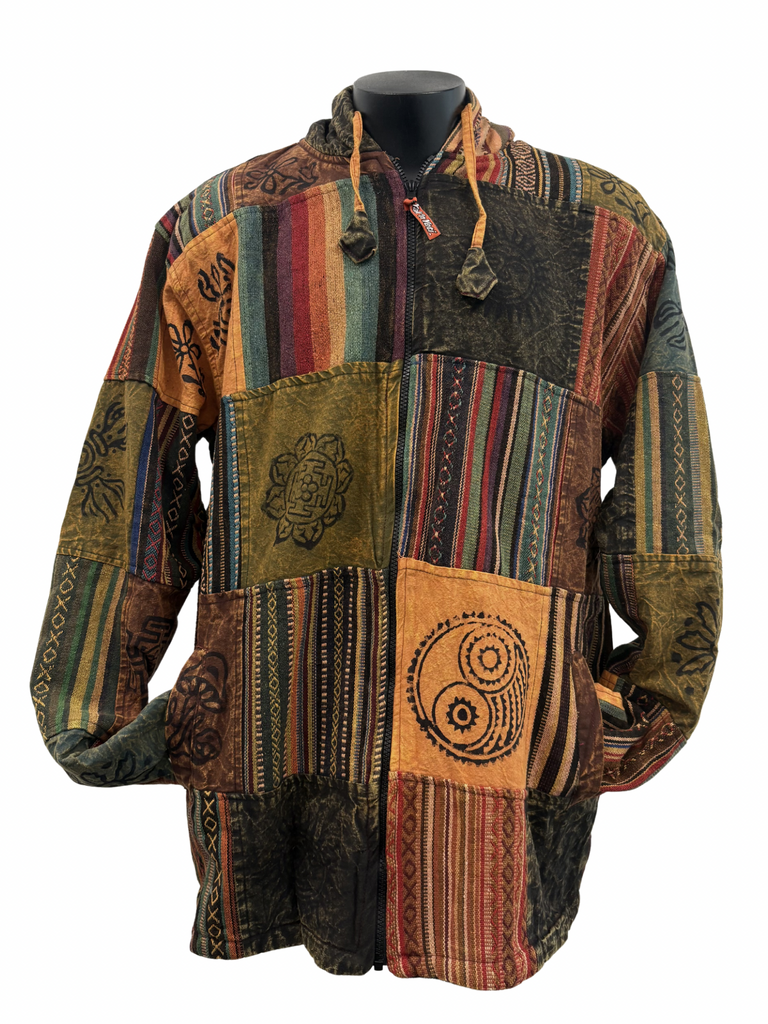 Block printed patchwork Jacket Size XXL