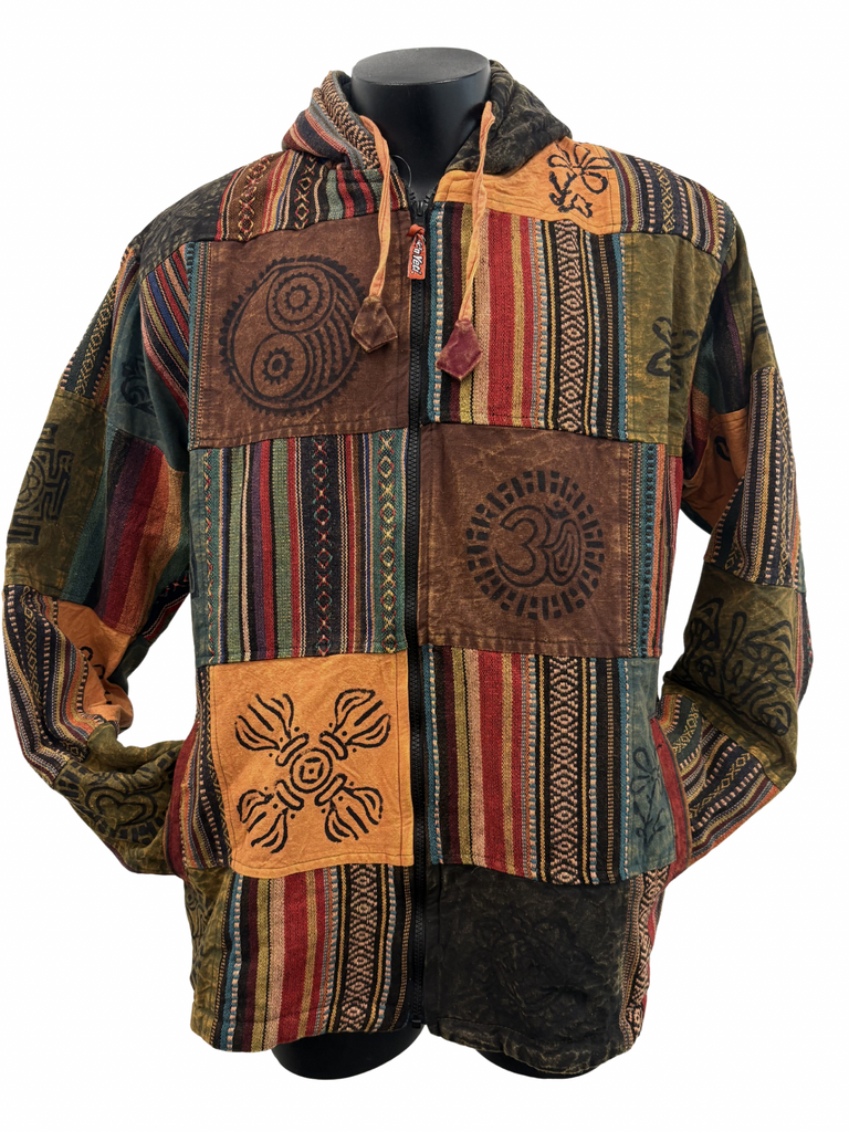 Block printed patchwork Jacket Size L