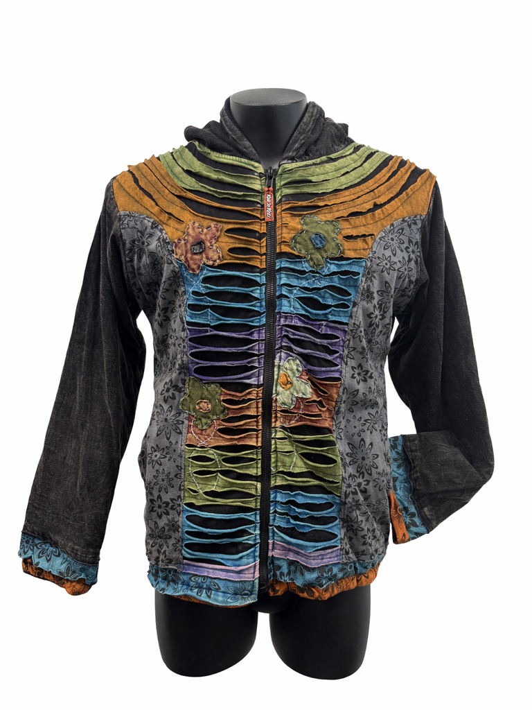 Knit Razor cut Jacket Charcoal
