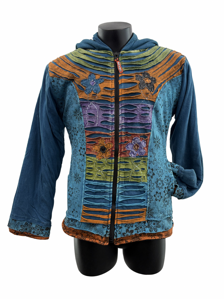 Knit Razor cut Jacket Teal Blue
