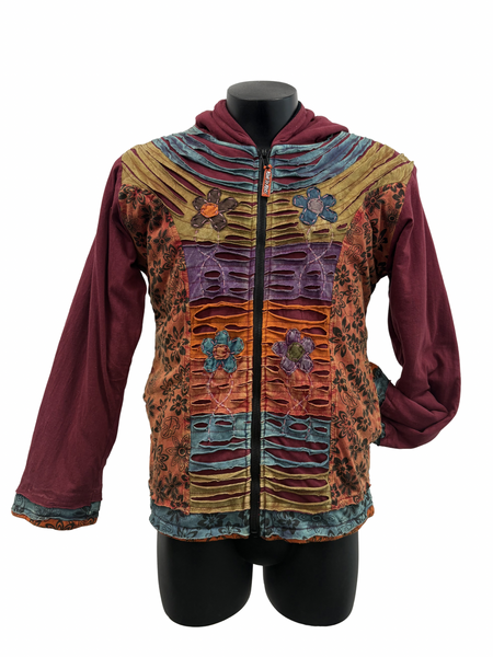 Knit Razor cut Jacket Maroon