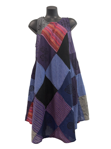 Patchwork cotton dress S/M