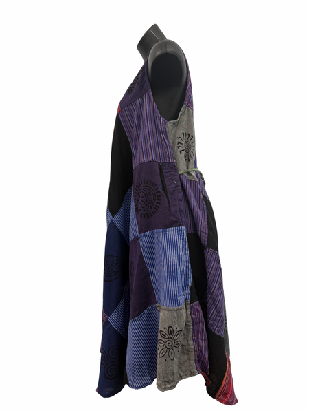 Patchwork cotton dress S/M