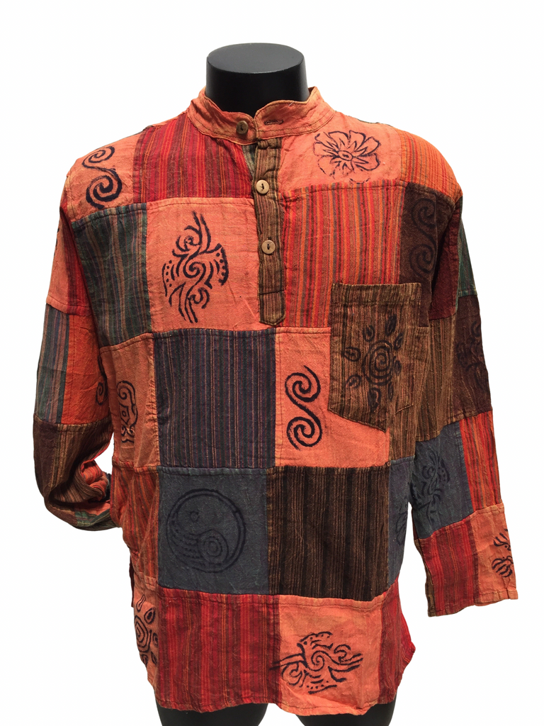 Patchwork Cotton Shirt M