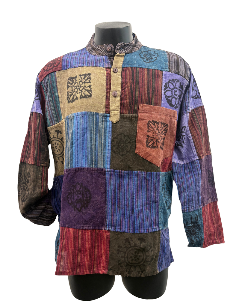Patchwork Cotton Shirt S