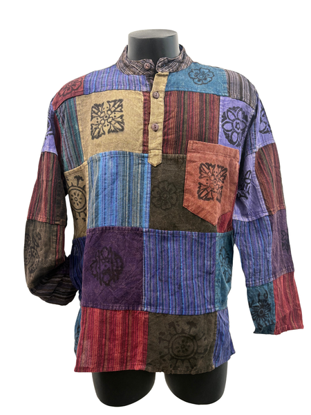 Patchwork Cotton Shirt S