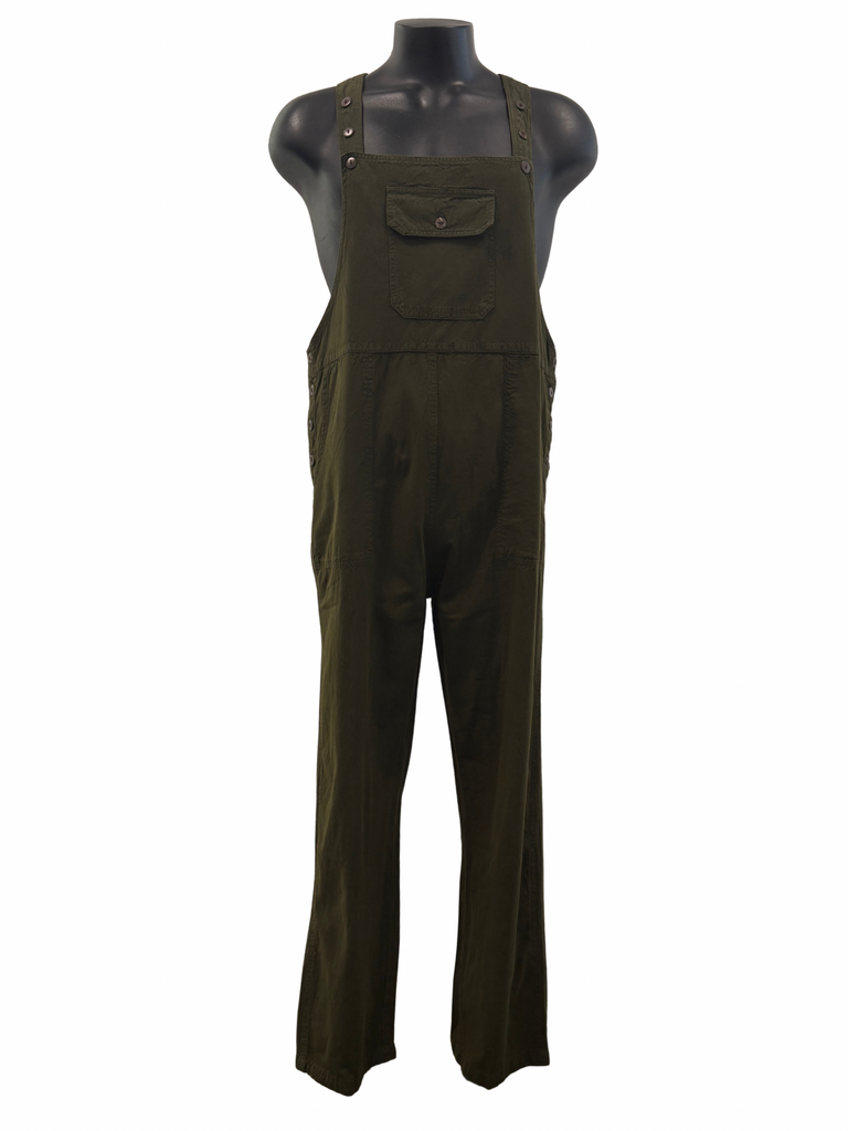 Cotton  overalls straight leg Green