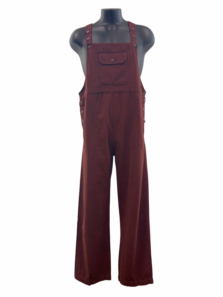 Cotton  overalls straight leg Brown