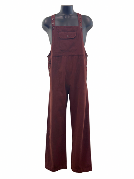Cotton  overalls straight leg Brown