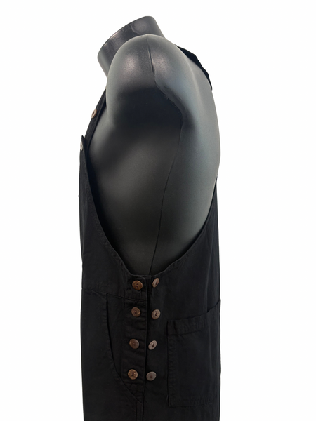 Cotton  overalls straight leg Black
