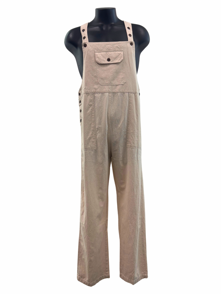 Cotton  overalls straight leg Cream
