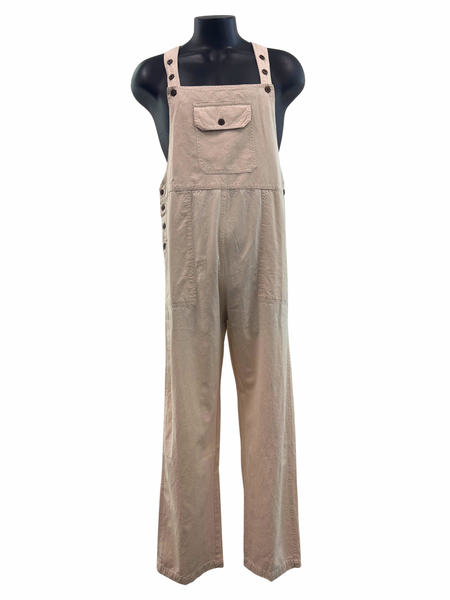Cotton  overalls straight leg Cream